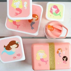 Lot de 4 boîtes à goûter Sirène
