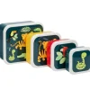 Lot de 4 boîtes à goûter Tigre