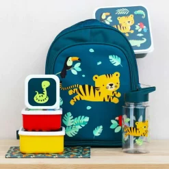 Lot de 4 boîtes à goûter Tigre