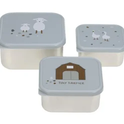 Lot de 3 boîtes à goûter Tiny Farmer bleu