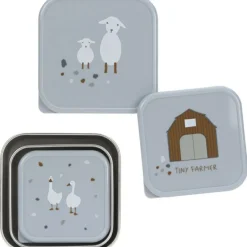 Lot de 3 boîtes à goûter Tiny Farmer bleu