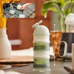 Lot de 4 boîtes doseuses Babydose Mineral Green