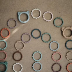 Lot de 3 bracelets de dentition Flower Rose-Blush-Shifting sand