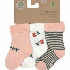 Lot de 3 chaussettes Terry Cerise pêche (taille 12-15)