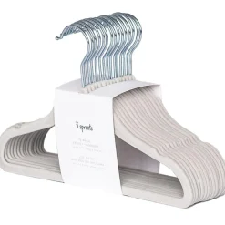 Lot de 15 cintres en velours gris