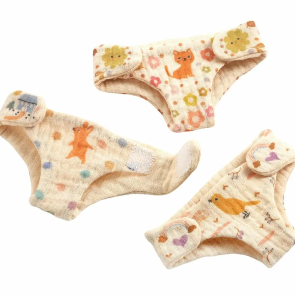 Lot de 3 couches pour poupée