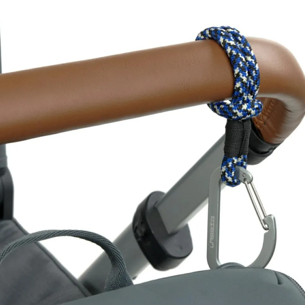 Lot de 2 crochets attaches poussettes noir bleu