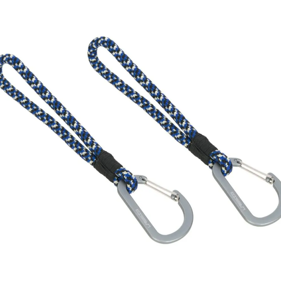Lot de 2 crochets attaches poussettes noir bleu