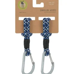 Lot de 2 crochets attaches poussettes noir bleu