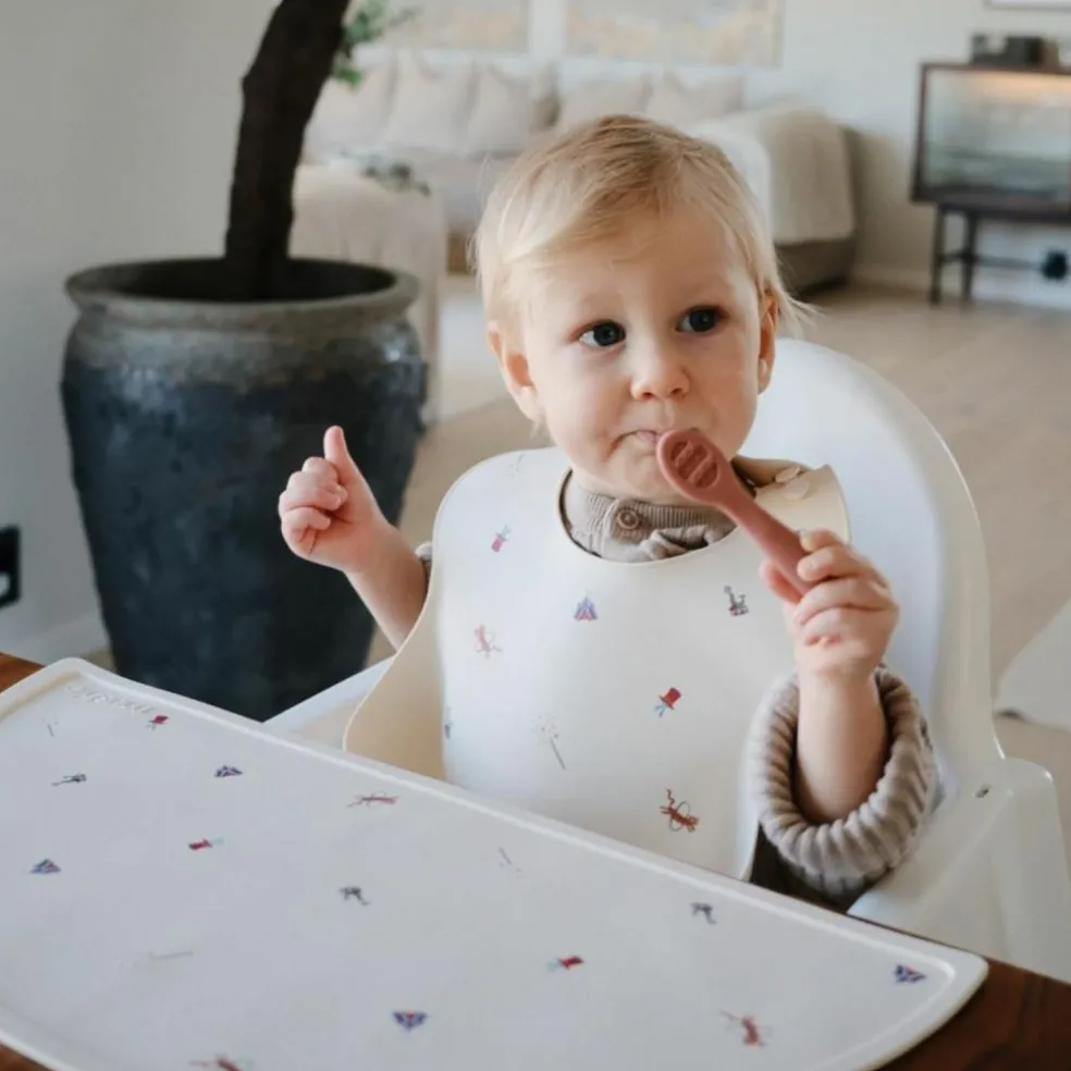 Lot de 2 cuillères d'apprentissage Rose-Soft Lilac