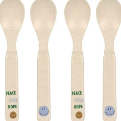 Lot de 4 cuillères Happy Rascals Smile bleu ciel