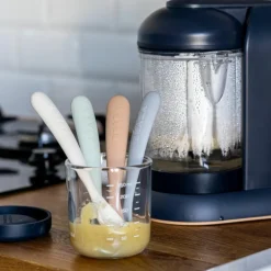 Lot de 4 cuillères silicone 1er âge Natural set