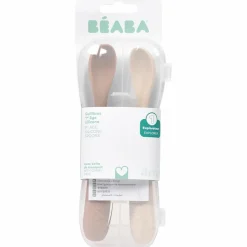 Lot de 2 cuillères silicone 1er âge avec boîte de transport Duo argile