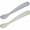 Lot de 2 cuillères silicone 1er âge avec boîte de transport Duo nature