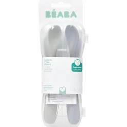 Lot de 2 cuillères silicone 1er âge avec boîte de transport Duo nature