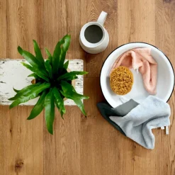 Lot de 3 débarbouillettes Pois rose-pêche