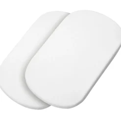 Lot de 2 draps housse pour nacelle Oria blanc