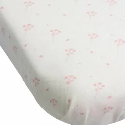 Lot de 2 draps housses cododo Fleurs Roses (50 x 83 cm)