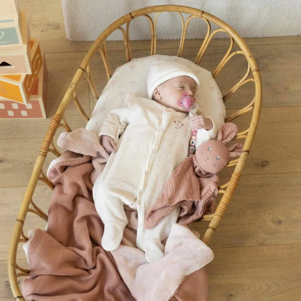 Lot de 2 draps housses cododo Fleurs Roses (50 x 83 cm)