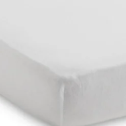 Lot de 2 draps housses de berceau blancs (40 x 80 cm)