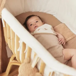 Lot de 2 draps housses de berceau Biscuit (40 x 80 cm)