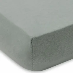 Lot de 2 draps housses en jersey Sea Green-Ivory (70 x 140 cm)