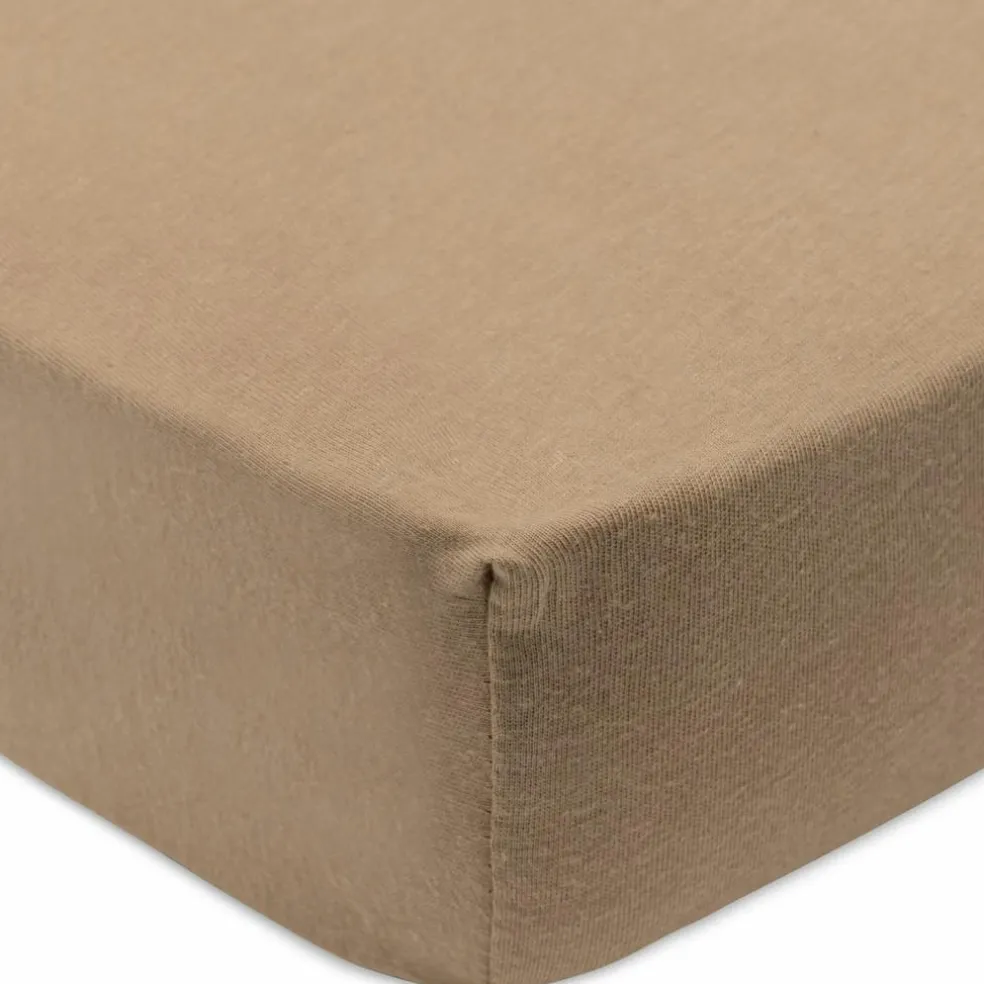 Lot de 2 draps housses en jersey Sea Green-Biscuit (40 x 80 cm)