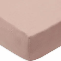 Lot de 2 draps housses en jersey Wild Rose-Ivory (40 x 80 cm)