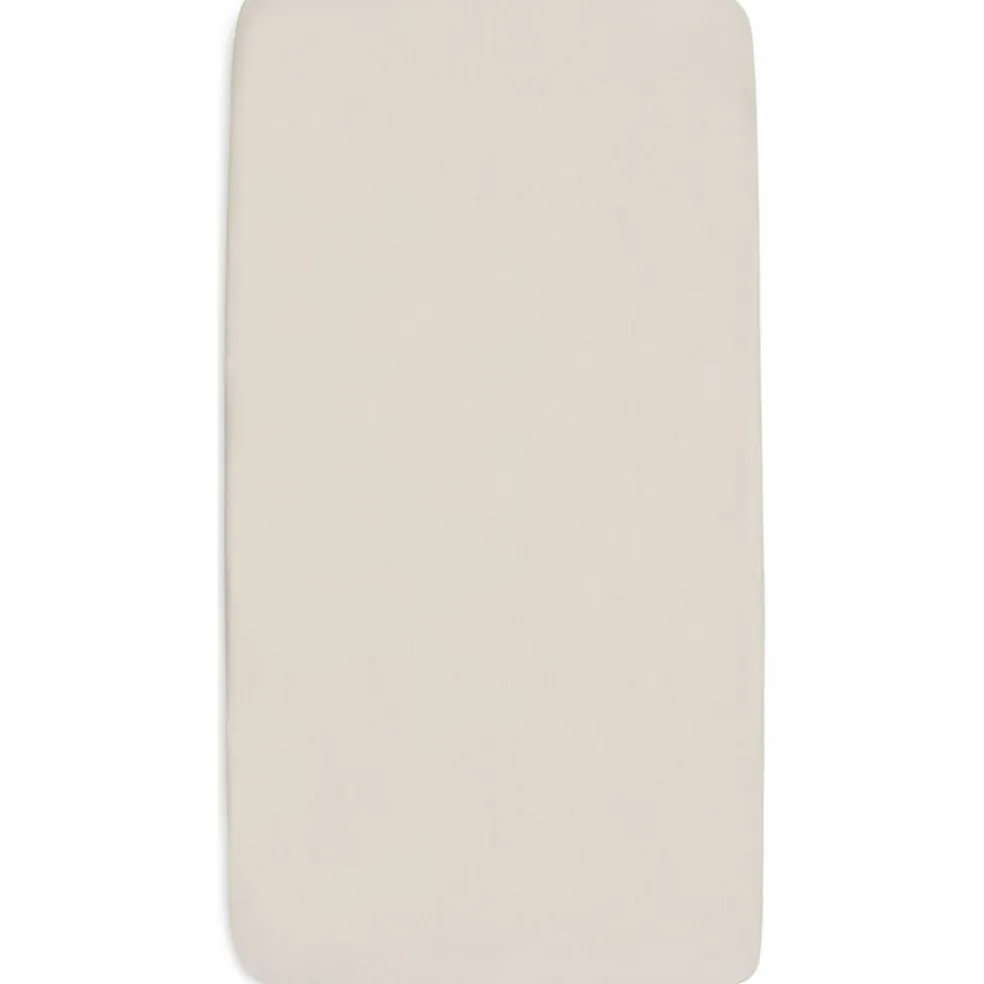 Lot de 2 draps housses en jersey Wild Rose-Ivory (40 x 80 cm)