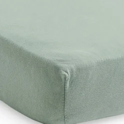 Lot de 2 draps housses en coton Ash Green (60 x 120 cm)