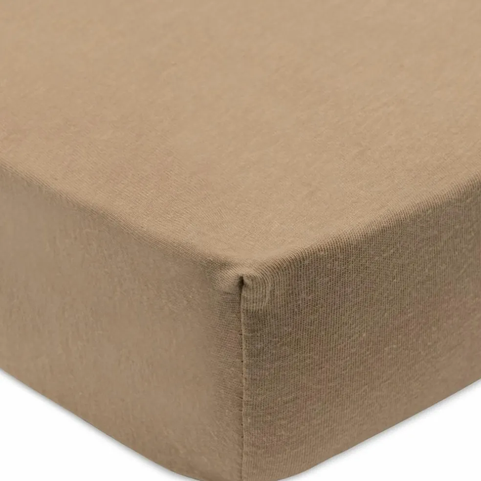 Lot de 2 draps housses en jersey Wild Rose-Biscuit (60 x 120 cm)