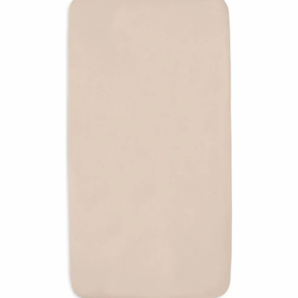 Lot de 2 draps housses en jersey Wild Rose-Biscuit (60 x 120 cm)