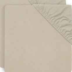 Lot de 2 draps housses en coton Nougat (60 x 120 cm)