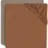 Lot de 2 draps housses en coton Caramel-Biscuit (60 x 120 cm)