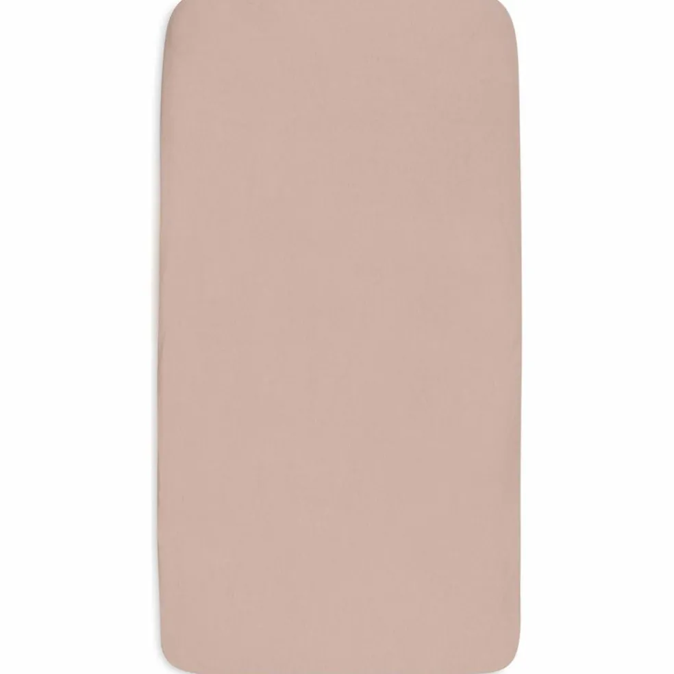 Lot de 2 draps housses en jersey Wild Rose-Ivory (60 x 120 cm)