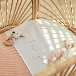 Lot de 2 draps housses en coton blancs (40 x 80 cm)