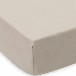 Lot de 2 draps housses en jersey pour matelas de parc Oatmeal-Sand (75 x 95 cm)