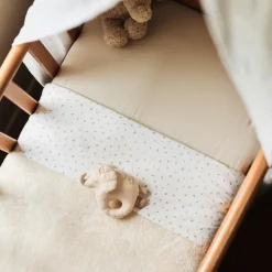 Lot de 2 draps housses en jersey Oatmeal-Sand (60 x 120 cm)