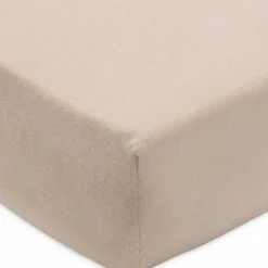 Lot de 2 draps housses en jersey Wild Rose-Biscuit (40 x 80 cm)