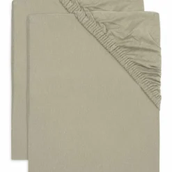 Lot de 2 draps housses en jersey Olive Green (40 x 80 cm)