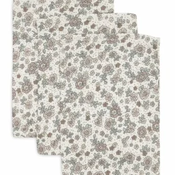 Lot de 3 gants de toilette en gaze de coton Retro Flowers