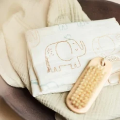 Lot de 3 gants de toilette en gaze de coton Elephant Tales