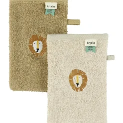 Lot de 2 gants de toilette Lion