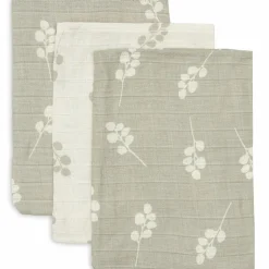 Lot de 3 gants de toilette en gaze de coton Twig Olive Green