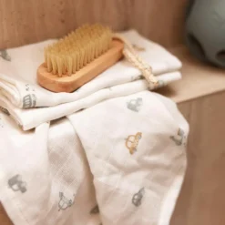 Lot de 3 gants de toilette en gaze de coton On the Go