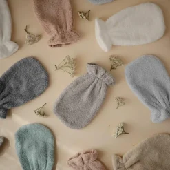 Lot de 2 gants de toilette en coton bio Sea Mist