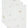 Lot de 3 gants de toilette en gaze de coton Lovely Birds