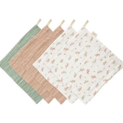 Lot de 5 gants de toilette Pink Flowers