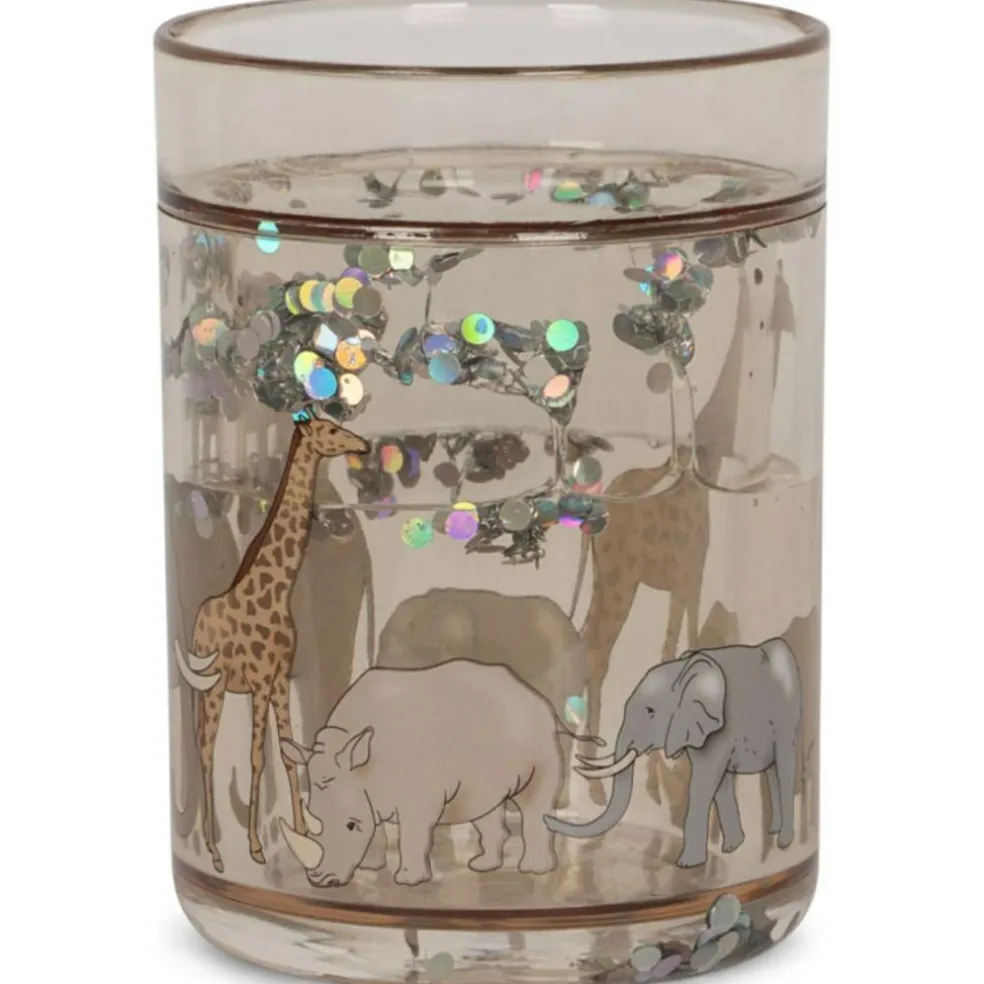 Lot de 2 gobelets à paillettes Safari