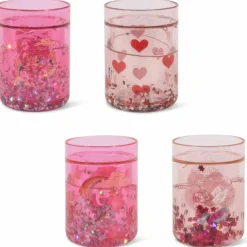 Lot de 4 gobelets Glitter Pink mix